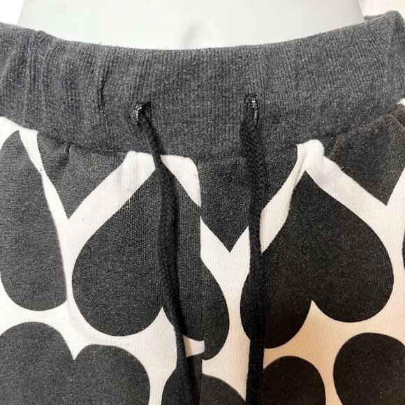 Heart Sweatpants Shorts Size Small Cotton Pants Festival Handmade Upcycled Flow - Picture 3 of 12